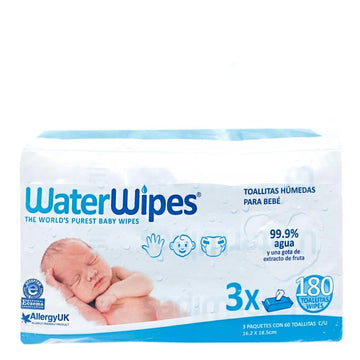Water Wipes- toallas humedas 180 unidades