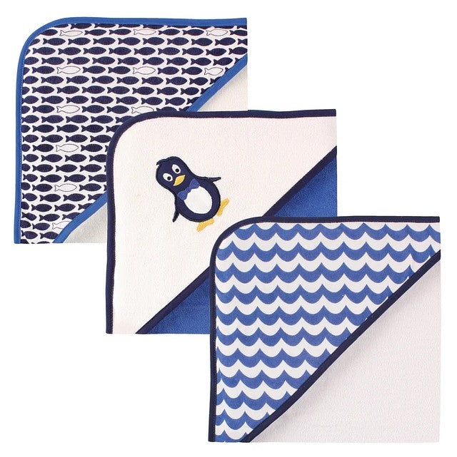 Baby Vision - Toalla con capucha de pingüino | 3 unidades