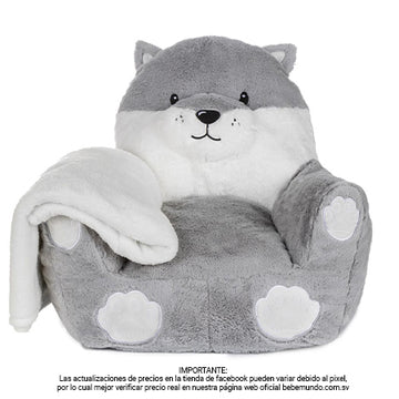 Cuddo Buddies Silla y manta de personajes de zorro de felpa