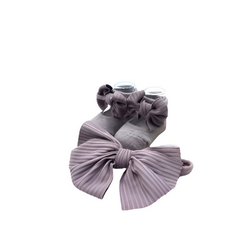 Set de Vincha y Zapatito/Morado | +0 a 12m