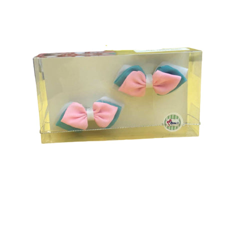 Par de Moños Corbatin Tricolor