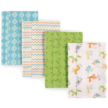 Luvable Friends - Set de 4 Paños para eructar de franela de algodón ABC