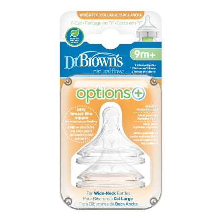 Dr. Brown's Natural Flow Options + tetinas para biberones, cuello ancho Nivel 4