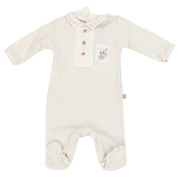 Enterizo M/L con pie y cuello para Niño 0M/NB/0-3/3-6/6-9M