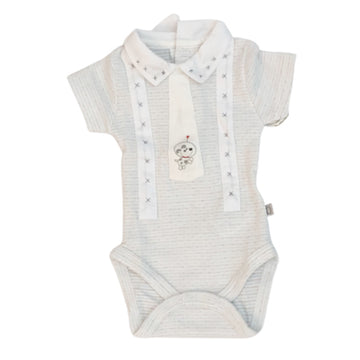 Enterizo con cuello y tirante para Niño  0M/0-3/3-6/6-9M
