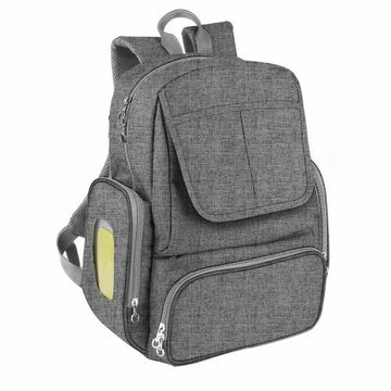 Born pañalera mochila con cambiador gris Oscuro