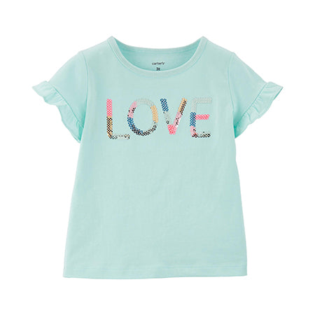 Blusa M/C  aqua love niña 9 M