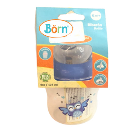 Born - Biberón 4onz cuello Ancho Azul