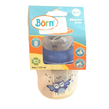 Born - Biberón 4onz cuello Ancho Azul