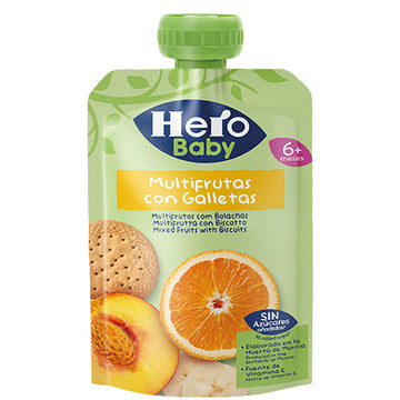 Colado Hero baby Multifrutas con Galletas.