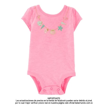 Carter´s - Enterizo rosa/conchas +12M