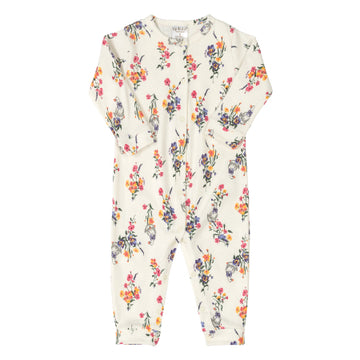 Pijama Floreada  M/L sin pie para Niña Recién Nacida