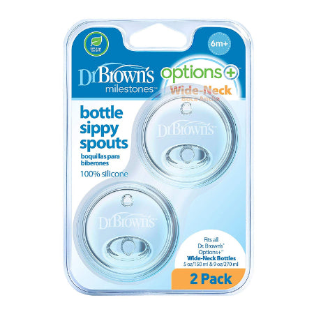 Dr. Brown's - Set de 2 Boquillas Options+ - Boca Ancha