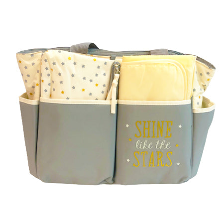 Pañalera Gris con puntos