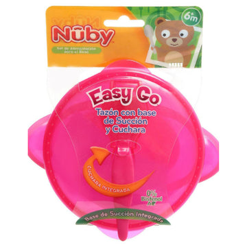Nuby -  Plato hondo  con Base de Succión y Cuchara surtido