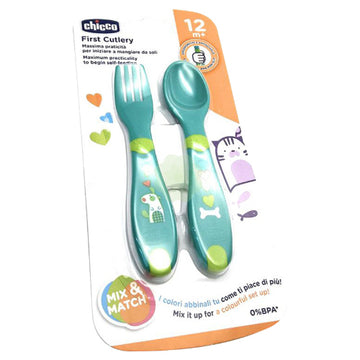 Chicco Primeros Cubiertos Plásticos 12M+