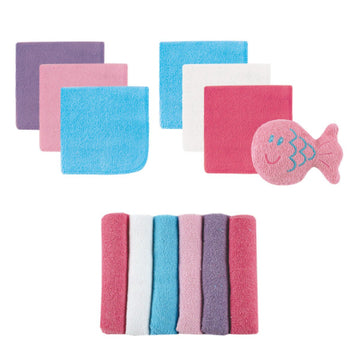 Luvable Friends, Set de 12 Toallitas de algodón de lujo Rosa Niña