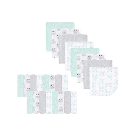 Luvable Friends - Toallitas súper suaves en paquete, búho gris