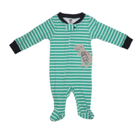 Pijama Verde de Dinosaurio -6m