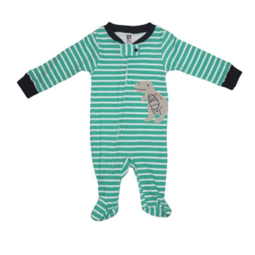 Pijama Verde de Dinosaurio -3m