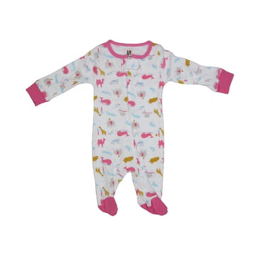 Pijama Rosada de Animales para Niña - 6m