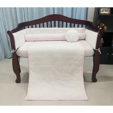 Juego de 5pz de cuna rosa