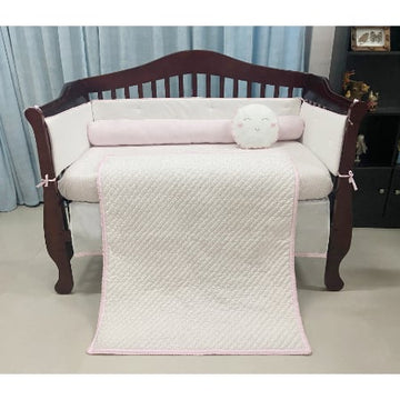 Juego de 5pz de cuna rosa