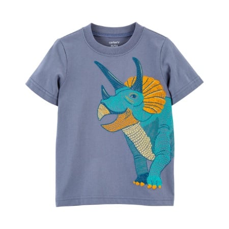 Camiseta azul de dinosaurio Niño 6M