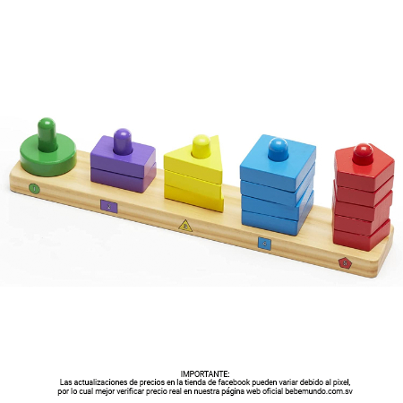 Melissa & Doug - Tablero de apilamiento de madera