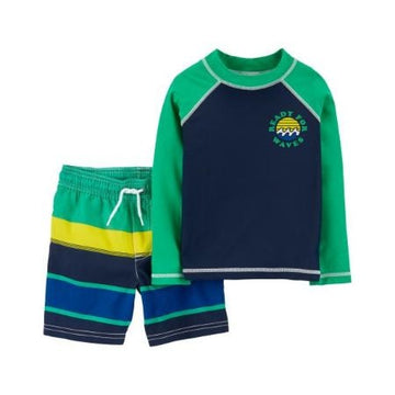 Traje de Baño de 2 piezas verde Niño 3M