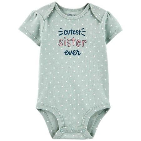 Carter´s  Enterizo celeste cutest sister ever  Niña 3M