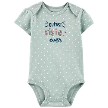 Carter´s  Enterizo celeste cutest sister ever  Niña 3M