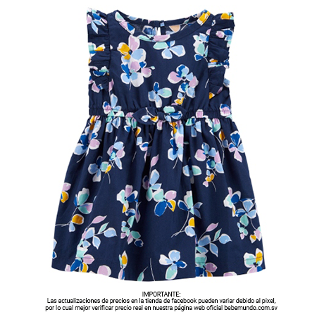 Carter´s - Vetido azul floreado Niña 12M