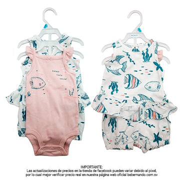 Carters conjunto Enterizo, bruza y short - 9M