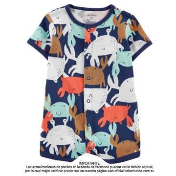 Carters Enterizo corto estampado de cangrejos - 9M
