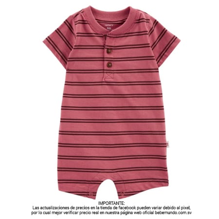 Carters Enterizo corto rojo - 3M