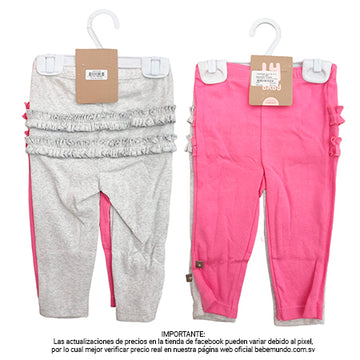 CONJUNTO 2 PANTALONES FRESA