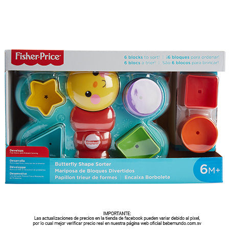 FisherPrice - Juguete para Bebés Mariposa Bloques Divertidos