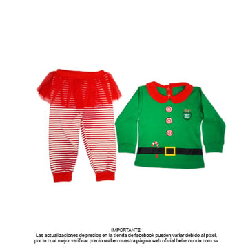 Pijama de duende para niña – 24M