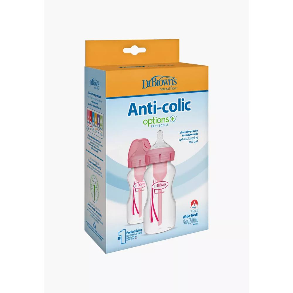 Dr Brown's - Set pacha cuello ancho rosada