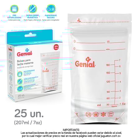 Bolsas para leche materna - Genial