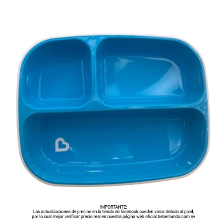 Munchkin - Plato con divisiones color azul - Individual