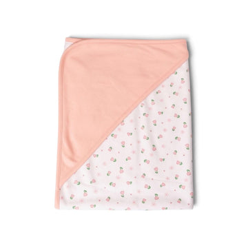Peke- Manta reversible tulipanes para niña