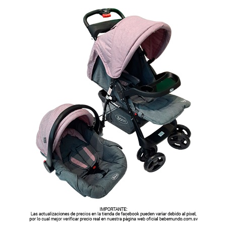 Born - Coche Zeal Travel Sytem 4 en 1 Rosado