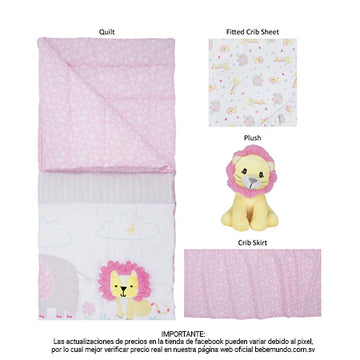 Juego de Cama de 4 Piezas para Cuna Jungla