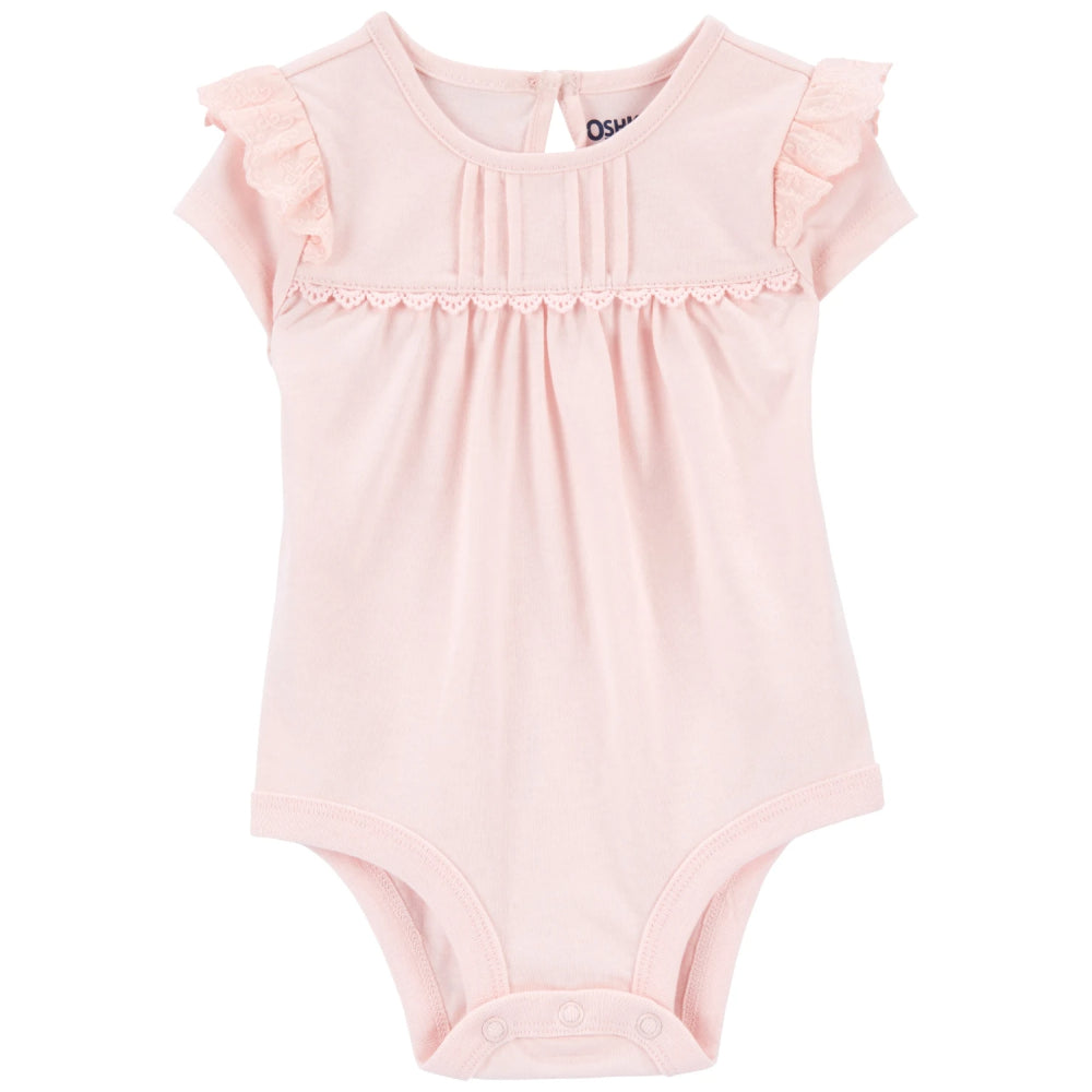 Oshkosh - Body Manga Corta con Volados y Encaje | +24m