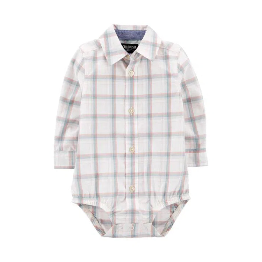 Oshkosh - Body Algodón Tipo Camisa A | +9M