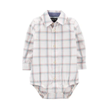 Oshkosh - Body Algodón Tipo Camisa A | +9M