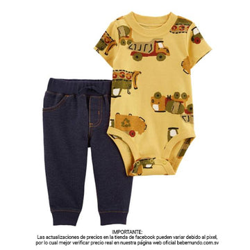 Carter´s - Conjunto de 2 piezas tractor niño +12M