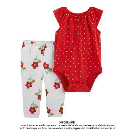 Carter´s - Conjunto de 2 piezas floral niña +NB